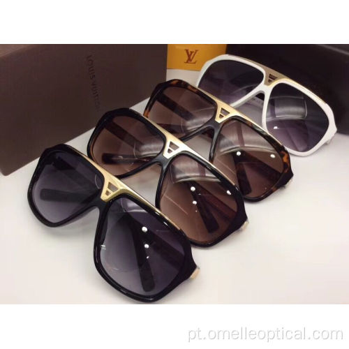 Óculos de Sol Quadrados de Metal de Alta Qualidade Para Homens